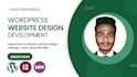 create responsive wordpress website design, blog or website development