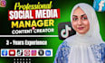 be your tiktok manager and tiktok content creator