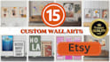 do canvas poster design and etsy wall art digital illustrator graphic design