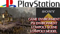 create retro ps1 3d lowpoly environmentand pixel tileset game maps