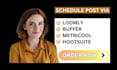 schedule posts on instagram, facebook via buffer, hootsuite, metricool, canva