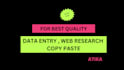 do data entry and web research for you