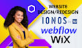 design and redesign ionos webflow or wix website