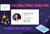 create clickable email signature, html email signature