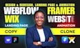 wix and webflow expert, duplicate website design, redesign, and ecommerce store
