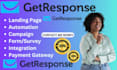 set up automation and landing page using getresponse CRM