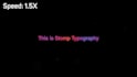 create energetic stomp typography ad