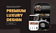 design a stunning luxury website or landing page for your brand