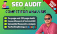 seo audit and competitor analysis with action plan