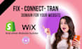 expertly connect or transfer your domain to shopify, wix store and fix dns issue