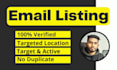 niche targeted email address collect or business mail list