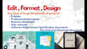 edit, design, format, ebooks, ms word documents, PDF files