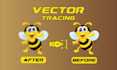 convert image to vector, trace logo to svg redraw  to ai
