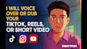 voice over or dub your tiktok, reels, or short video