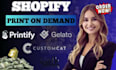 create shopify print on demand pod store with printify