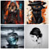 create ai art generated by using midjourney and blue willow
