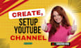 create, setup youtube channel with logo and banner