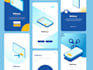 design flat or abstract illustration style for app and web