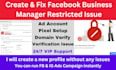 create and fix your facebook business manager, ads account