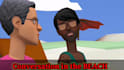 make two people conversation animated video with your script