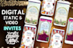 do digital invite or print ready wedding, birthday, party invitations
