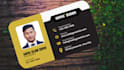 create luxury and minimalist business card with qr code