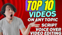 make top 10 youtube videos on any topic