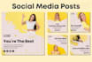 design social media posts and templates