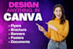 design editable canva template flyers, posters, banners