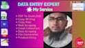 do data entry, typing, scraping, PDF to doc and email