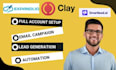 setup clay com smartlead ai  expandi io for cold email outreach