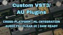 develop a custom vst3 or au plugin with gui and dsp features