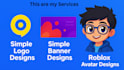 design cartoon avatars and simple logo designs