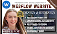 update webflow, website design or redesign webflow, build webflow website, SEO