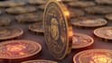 design gold, silver coin animation 4k, crypto token, and  3d bitcoin logo