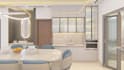 make interior design, 3d model, realistic rendering