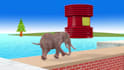 create 3d crossing fountain cartoon and paint animals games