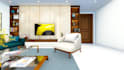 3d interior design living room rendering by an architect