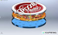 design pizza package or plastic enclosure