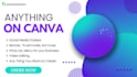design banner, business card, anything in canva