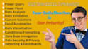 transform data with power query, pivot, excel automation, and visualization