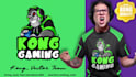 design a cool mascot logo for twitch, gaming, esports team, kick by kong vector