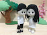 make a cute plush doll using felt fabric with beads eyes