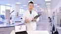 be your presenter in white labcoat