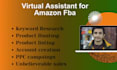 be professional virtual assistant for amazon and shopify