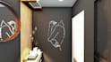 do modern bathroom interior design and realistic 3d render