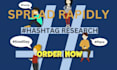 create, research, instagram hashtag, instagram organic growth, trending hashtags