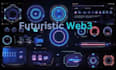design futuristic ai, web3, blockchain, nft and uiux pitch deck presentations