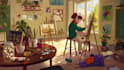 make aesthetic lofi loop animation, 2d music video, image animation, lofi girl