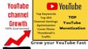 setup,optimize youtube promotion and monetize channel with seo